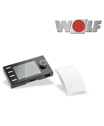 Wolf BM-2 Bedienmodul mit Außenfühler - Schwarz (2745304) - Thermostat für Heizungsanlagensteuerung, bietet präzise Temperaturregelung und erhöht die Energieeffizienz Ihrer Heizungsanlage.