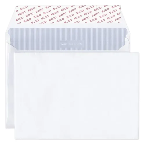 ELCO Faltentaschen Documento 48583 - B5, haftklebend, 250 Stück - Versandtaschen in DIN B5, haftklebend und ohne Fenster. Ideal für sicheren Versand und einfache Handhabung, mit 250 Stück im Paket.