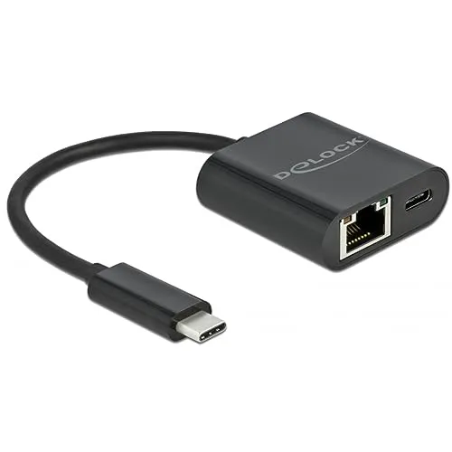 Adapter USB-C > Gigabit LAN mit PD Anschluss von Delock