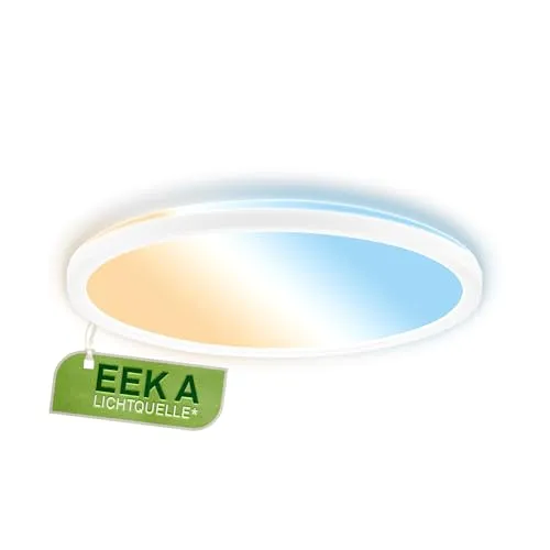 LED Deckenleuchte Dimmbar mit Fernbedienung - CCT Panel - Moderne Deckenleuchte mit variabler Lichtfarbe von 2.700K bis 6.500K, stufenlos dimmbar und hohe Energieeffizienz (EEK A). Ideal für Wohnräume und Büros.