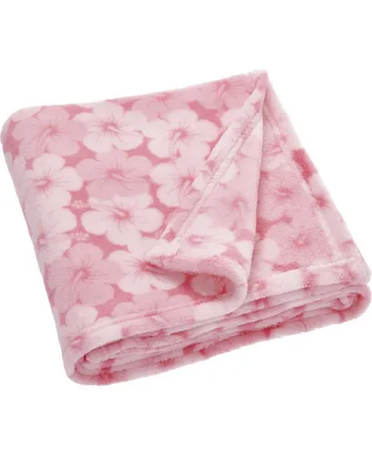 Playshoes Unisex Baby Fleece-Decke in pink von PLAYSHOES