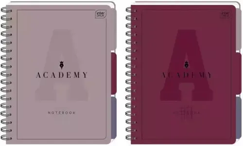 Kołozeszyt B5 100k kratka 90g przekładka PP ACADEMY Interdruk 5902277316431