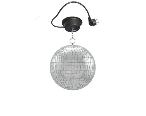 SATISFIRE Discolicht Spiegelkugel Set 20cm PROFI mit Motor MBM-203