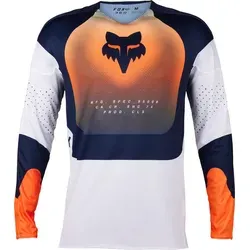 FOX 360 Revise Motocross Jersey, blau-orange, Größe XL für Männer - Hochwertiges Motocross Jersey aus feuchtigkeitsableitendem Material für optimalen Komfort. Ergonomische Passform mit vorgewölbten Ärmeln und abriebfesten Piqué-Panels für langlebige Leistung bei jedem Einsatz.