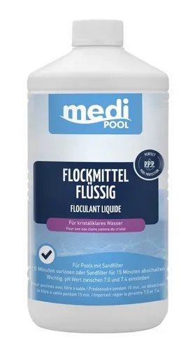 mediPOOL Poolpflege mediPOOL Flockmittel flüssig 1 L, (Spar-Set)