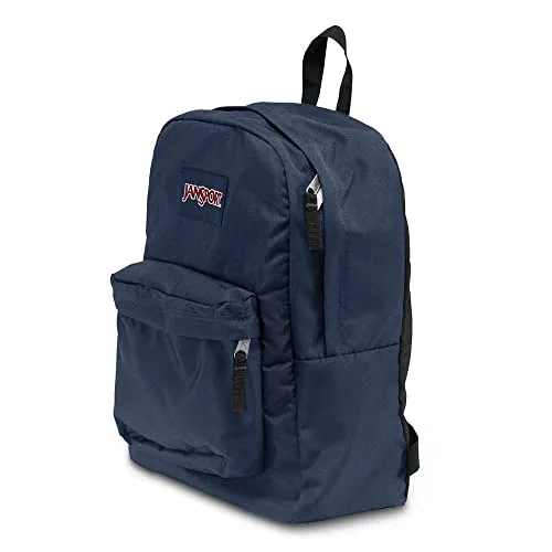 JanSport SUPERBREAK ONE Großer Rucksack, Navy (Blau) - Tagesrucksäcke, nachhaltig aus recycelten Materialien, mit großem Hauptfach und bequemen, gepolsterten Schultergurten für optimalen Tragekomfort.