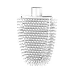 Metaltex Deutschland GmbH Metaltex WC Ersatzbürste Cleany, flach, Flache und biegsame WC Bürste mit elastischen Borsten, Maße: 9,5 x 4 x 13 cm, weiß 185517001