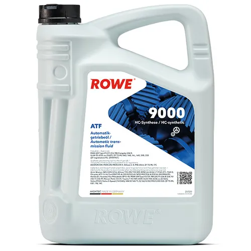 ROWE HIGHTEC ATF 9000 - 5 Liter | MAN 339 Type V1/Z11/Z2 - Automatikgetriebeöl mit universeller Kompatibilität, ideal für zahlreiche Fahrzeugmodelle, hergestellt in Deutschland für höchste Qualität und Leistung.