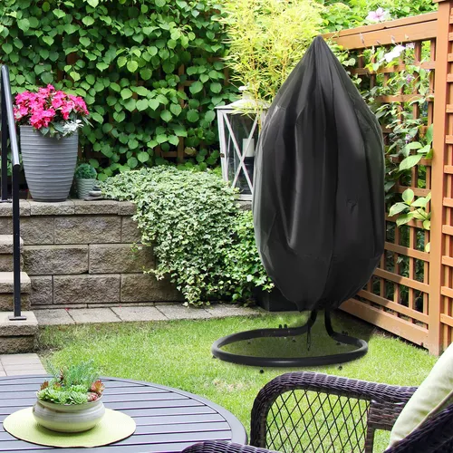 Outsunny Wasserdichte Gartenmöbel-Schutzhülle für Hängekorb, 115 x 190 cm - Schützen Sie Ihren Hängesessel mit der Outsunny Schutzhülle aus hochwertigem 210D Oxford-Gewebe. Sie bietet zuverlässigen Schutz vor Witterungseinflüssen und ist einfach zu handhaben. Ideal für die Pflege Ihrer Gartenmöbel.