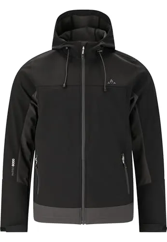 Whistler Ryder M Softshell Jacket W-pro 8000 schwarz 2XL - Funktionsjacke für Herren, wasser- und winddicht, atmungsaktiv und mit elastischem Stretch für optimale Bewegungsfreiheit – ideal für Outdoor-Aktivitäten.