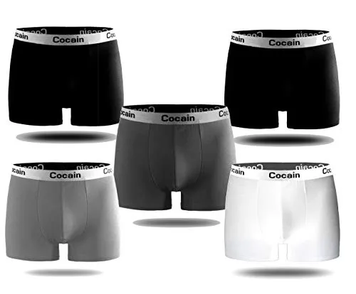 Cocain Underwear Herren Boxershorts 5 Stück - Herren-Boxershorts im 5er Set, aus hochwertigem Baumwoll-Mix für höchsten Tragekomfort und perfekten Sitz. Erhältlich in M, L, XL und XXL.