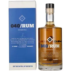 HSV 040 Hamburg Rum 40% Vol. 0,5l in Geschenkbox - Hochwertiger Rum aus Hamburg, geprägt von Vanille und Pflaumen, ideal für Genießer und maritime Nostalgiker. Perfekt in Geschenkbox für besondere Anlässe.