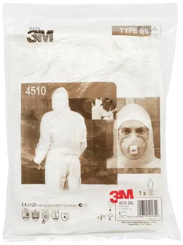 3M 4510XL Schutzanzug 4510 Kleider-Größe: XL Weiß