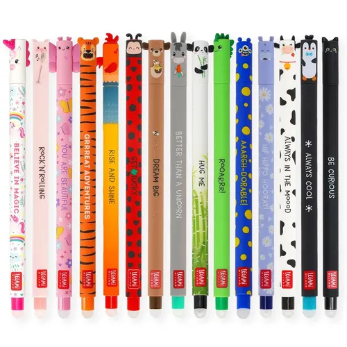 Produktbild LEGAMI Gelstift-Set 15 Stück radierbar 0,7mm Tierdesigns