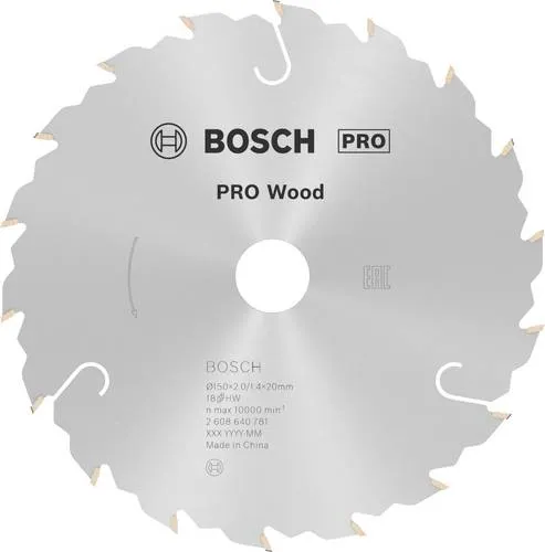 Bosch Accessories Standard for Wood Speed 2608640781 Hartmetall Kreissägeblatt 150 x 20 x 2.2mm Zähneanzahl: 18 1St.