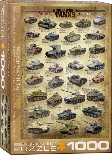 Teile Puzzle Panzer des zweiten Weltkriegs 1000