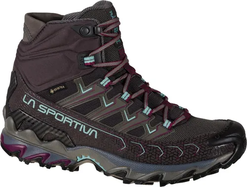 La Sportiva Ultra Raptor II Mid Women GTX - Trailrunning Schuh für Damen - Wanderschuhe, ideal für Fast Hiking und Exkursionen, wasserdicht und atmungsaktiv dank Gore-Tex, mit optimaler Dämpfung und stark haftender Sohle für besten Halt.