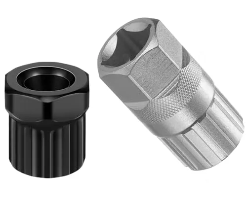 jushion 2 Stück Zahnkranzabzieher, Fahrrad Innenlagerschlüssel, Fahrrad Kassettenabzieher Ritzelabzieher, Fahrrad Kassette Werkzeug Freilauf Entferner Reparatur Werkzeug für Shimano Mountain Bike