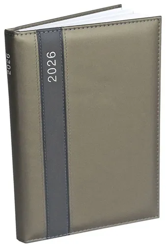 Kamber Office Buchkalender Buchkalender 2026 A5 Lederoptik glatt Chefplaner, Terminplaner 2026 DIN A5, Chefplaner 2026 Kalender mit Jahresübersicht