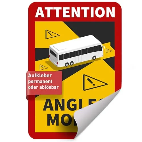 Betriebsausstattung24 Ablösbare Folie Attention Angles Morts für Bus/Wohnmobil