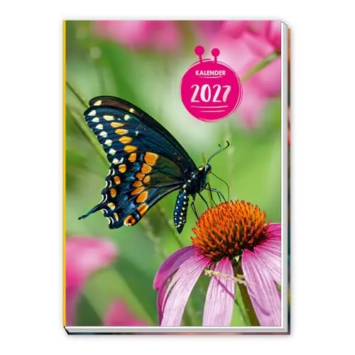 Trötsch Taschenkalender A7 Schmetterling 2027: Mini-Terminkalender
