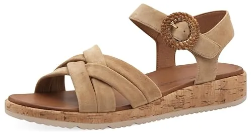 Tamaris Sandalette Damen Bequem braun, EU 40 - Wanderschuhe mit bequemer Decksohle für ein angenehmes Laufgefühl, ideal für jeden Anlass. Schnelles An- und Ausziehen durch praktischen Klettverschluss.