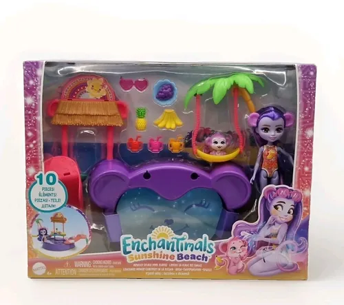 Enchantimals Tropischer Pool Spielset mit Puppe & Äffchen