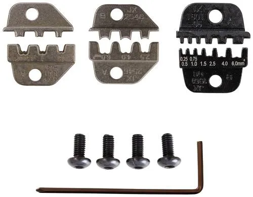 QUADRIOS Aufsatz-Set für Crimpzange 22T022 - Quetsch- / Steckverbinder, vielseitiges Set für präzises Crimpen von Kabelverbindungen, ideal für Profis und Heimwerker.
