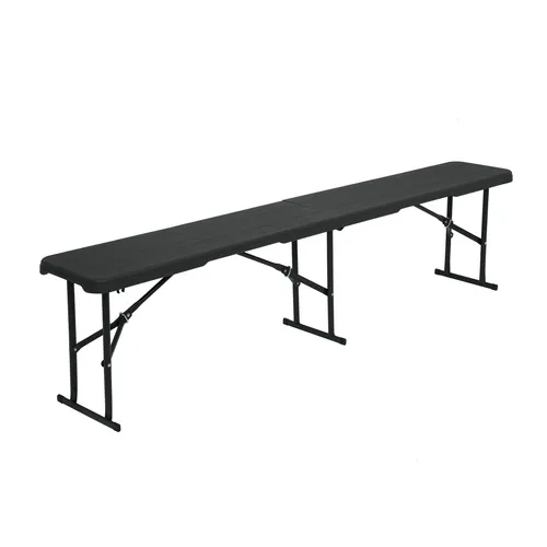 NC3404 SKŁADANA ŁAWKA OGRODOWA 183 CM ANTRACYT NILS CAMP - Luftmatratzen & Isomatten, vielseitig einsetzbare und platzsparende Gartenbank für entspannte Momente im Freien