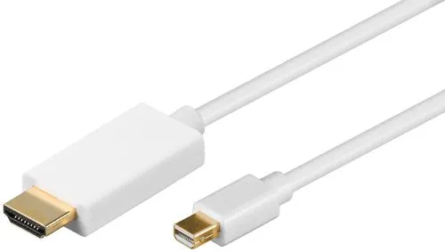 Mcab 7000095 HDMI Kabel (Mini-Displayport auf HDMI, 1 m) weiß