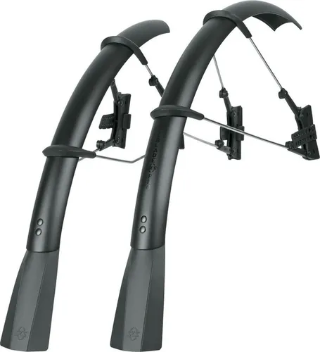 SKS Raceblade Pro Set - XL Schutzblech für Rennräder - Fahrradschutzbleche: Ultra-leichtes und schlagfestes Schutzblech-Set mit Quick-Release-Befestigung, ideal für Racer. Bietet perfekten Rundumschutz und ist an Aero-Gabeln anpassbar.