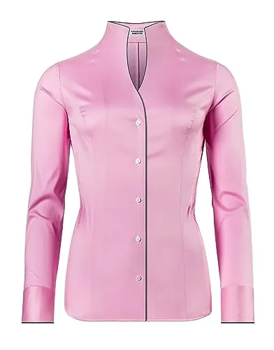 Vincenzo Boretti Bluse, Slim-fit/tailliert, Stretch, Kelchkragen - bügelleicht pink 34