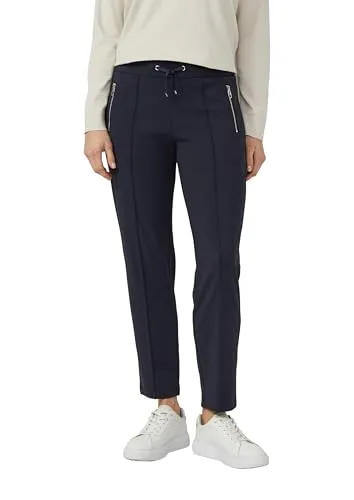 s.Oliver BLACK LABEL Stoffhose mit Kordelzug in Blau Größe 36 - Moderne Stoffhose für einen lässigen Look, aus elastischer Polyester-Mischung, pflegeleicht und bequem. Ideal für jeden Anlass.