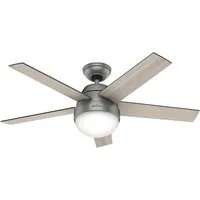HUNTER FAN Indoor-Deckenventilator Stile 117 cm mit Beleuchtung - Ventilatoren: Stilvoller Deckenventilator mit Fernbedienung, ideal für kleine bis mittelgroße Räume, senkt Kühlkosten um bis zu 47 % durch umkehrbaren Motor.