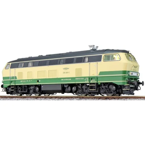 ESU 31008 Diesellok, 218 396 Brohltalbahn beige/grün VI Sound+Rauch DC/AC H0 Neu