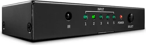 Lindy HDMI-Switch 5 Port HDMI 18G - HiFi-Kabel, ermöglicht den Anschluss von bis zu 5 Geräten mit 18Gbit/s für gestochen scharfe Bild- und Tonqualität.