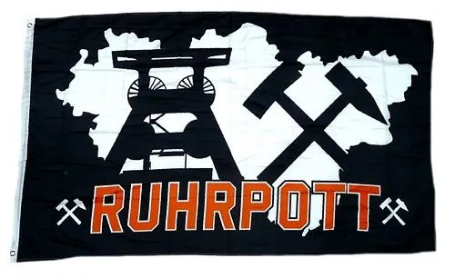 FahnenMax Flagge/Fahne Ruhrpott schwarz 90 x 150 cm in schwarz von FahnenMax