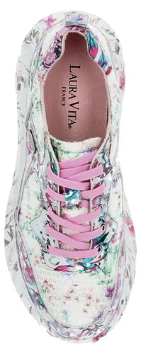 LAURA VITA Sofiao 07 Sneaker in Rosa, Größe 41 - Elegante Sneaker in Rosa aus hochwertigem Leder, mit verstellbarer Schnürung und leicht profiliertem EVA-Laufsohle für optimalen Komfort im Alltag.
