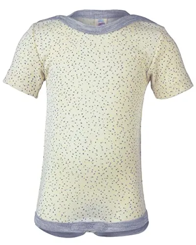 Engel Baby/Kinder Body Kurzarm Bio-Schurwolle/Seide (Natur (Bedruckt), 74/80)