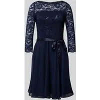 SWING Cocktailkleid mit Pailletten in Blau (Gr. 44) von Swing
