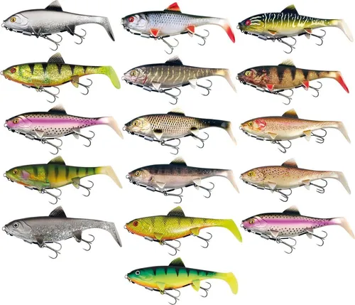 Fox Rage Replicant Shallow - Gummifisch, Farbe:super natural rainbow trout, Länge / Gewicht:23cm - 125g