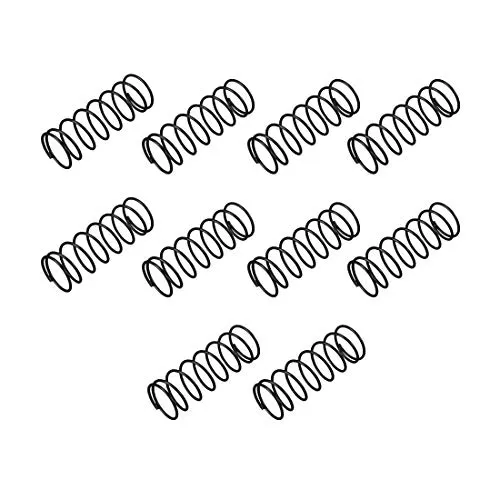 sourcing map 10Stk. Feder Druckfeder Spannfeder 1,2mm Kabeldmr. 18mm Außendmr. 50mm freie Länge schwarz
