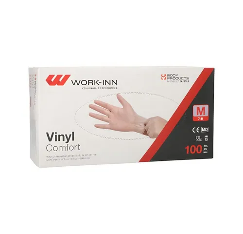 Work-Inn Einweghandschuhe 1000x WORK-INN Vinyl puderfrei Comfort transparent Größe M