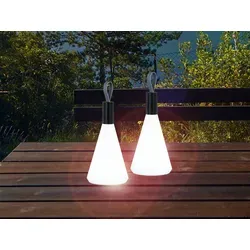 2er SET dimmbare Outdoor Tischlampen - Kabellose Campingleuchten - Robuste 31,5 cm Outdoor Tischlampen im 2er SET mit Trageriemen. Ideal für Camping, Gartenpartys oder als Notlicht. Dimmbare Lichtstimmung in 3 Stufen für unvergessliche Nächte im Freien.