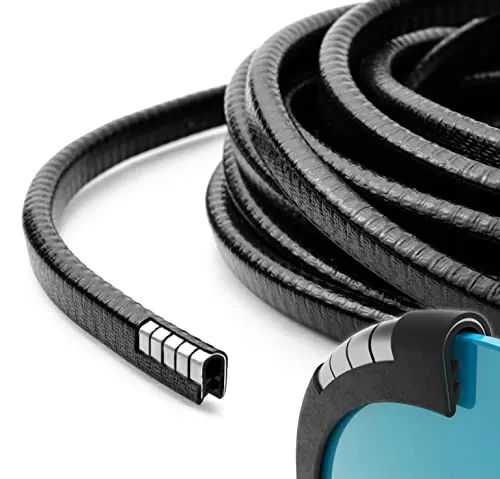 Auto-Kantenschutz 8m von KING KONG STATE l Autotür-Kantenschutz schwarz aus Kautschuk l Gummiprofil inkl. Metallverstärkung