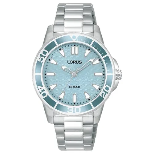 Lorus Damen Analog Quarz Uhr RG251VX9 - Armbanduhren für Damen, edles Edelstahlgehäuse und komfortables Metallarmband mit Sicherheitsbügel für perfekten Sitz.