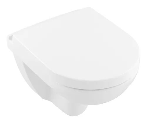 Villeroy & Boch O.novo Combi-Pack 5688HR01, Badkeramik - Sanitäranlagen & Zubehör, inklusive Wand-Tiefspülklosett mit ceramicplus Oberfläche für einfache Reinigung und WC-Sitz mit QuickRelease und SoftClosing für höchsten Komfort.