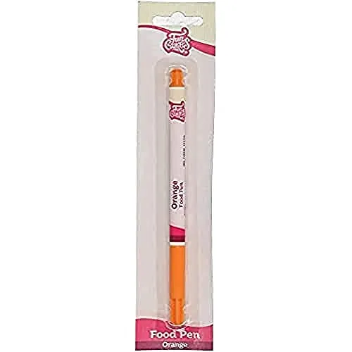 FunCakes Food Pen Orange: Lebensmittelfarbe Stifte, flexible Spitze für dicke und dünne Linien, Essbarer Stift für Kekse , Kuchen, Fondant und mehr, ideal zum Personalisieren, Halal-zertifiziert
