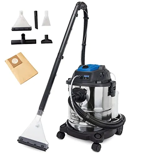 Scheppach Sprüh-Waschsauger SprayVac20 5in1 - Waschsauger mit 5 Funktionen: Reinigen, Sprühen, Trockensaugen, Polstern und Teppichen - ideal für eine gründliche und vielseitige Reinigung.