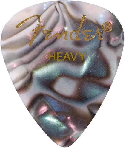 FENDER Premium Celluloid 351 Shape Picks Heavy Abalone 12 Stück